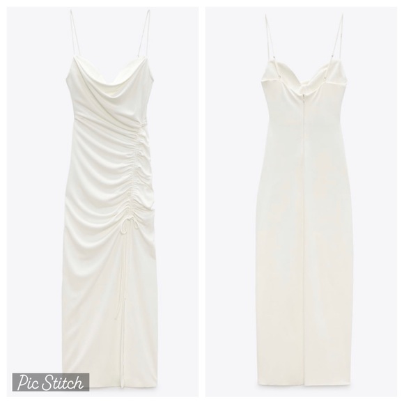 ZARA | Draped Midi Dress - Picture 4 of 6
